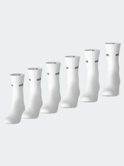 adidas Blanc - Lot de 6 paires de chaussettes Linear Crew rembourrées Outlet