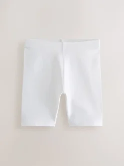 Next Blanc - Lot de 5 shorts de vélo extensibles en coton riche (3-16ans) Outlet