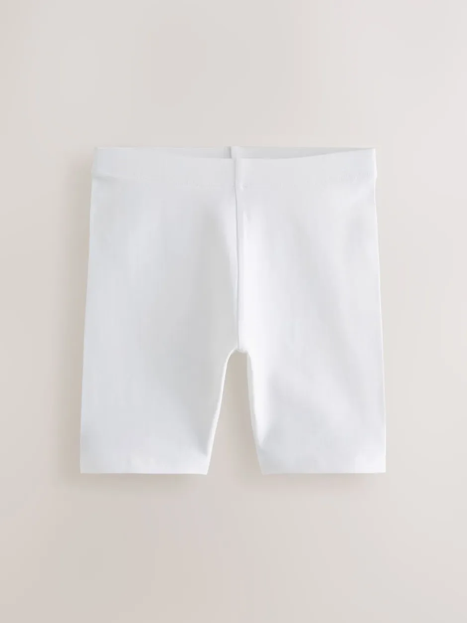 Next Blanc - Lot de 5 shorts de vélo extensibles en coton riche (3-16ans) Outlet