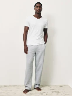 Next Blanc - Lot de 5 t-shirts à col en V superposés en modal Hot