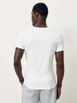 Next Blanc - Lot de 5 t-shirts à col en V superposés en modal Hot