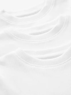 Next Blanc - Lot de 3 T-shirts à manches longues 100 % coton (1.5-16ans) Clearance