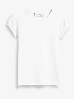 Next - Lot de 2 t-shirts à manches bouffantes (3-16ans) Blanc Discount
