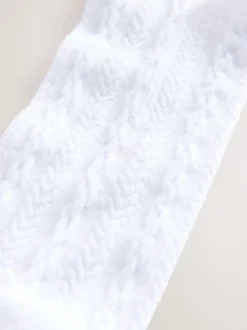 Next Blanc - Lot de chaussettes de sport en câble 4 Clearance