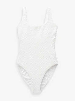 Next - Maillot de bain gainant à encolure dégagée Blanc Sale