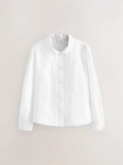 Next Blanc - Manches longues dentelle festonnée École Chemisiers (3-14yrs) Online