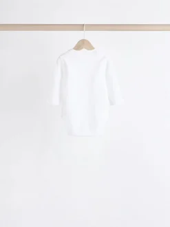 Next Blanc - Manches longues Rib Bébé Body 5 Pack