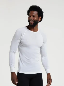 Mountain Warehouse Blanc - Haut thermique à col rond en mérinos pour homme Best