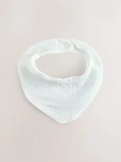 Next Blanc - Muslin Baby Dribble BIBS 3 Pack Best
