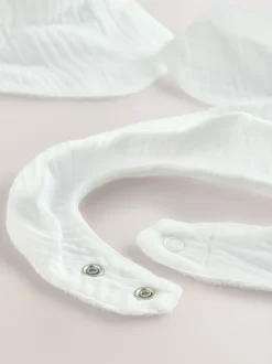 Next Blanc - Muslin Baby Dribble BIBS 3 Pack Best