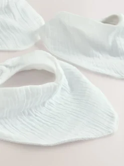 Next Blanc - Muslin Baby Dribble BIBS 3 Pack Best