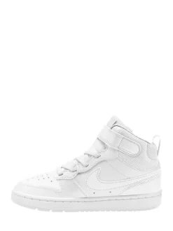 Nike - Junior Court Borough Mid Trainers Blanc