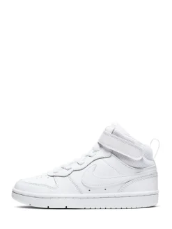 Nike - Junior Court Borough Mid Trainers Blanc