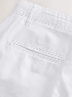 Next Blanc - Pantalon en mélange de lin Outlet
