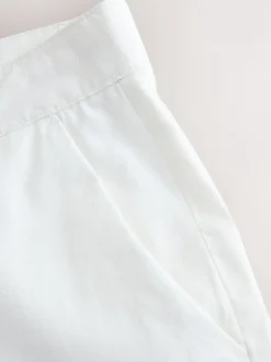 Next Blanc - Pantalon en mélange de lin Outlet