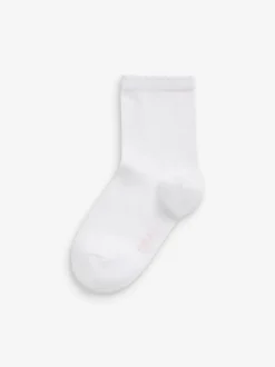 Next Blanc - Paquet de 10 chaussettes d'école en coton riche Outlet