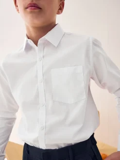 Next Blanc - Paquet de 2 chemises d'école à manches longues (3-17ans) Online