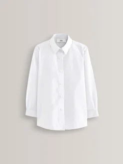 Next Blanc - Paquet de 5 chemises d'école à manches longues (3-18ans) Sale