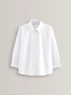 Next Blanc - Paquet de 2 chemises d'école à manches longues (3-18ans) Outlet