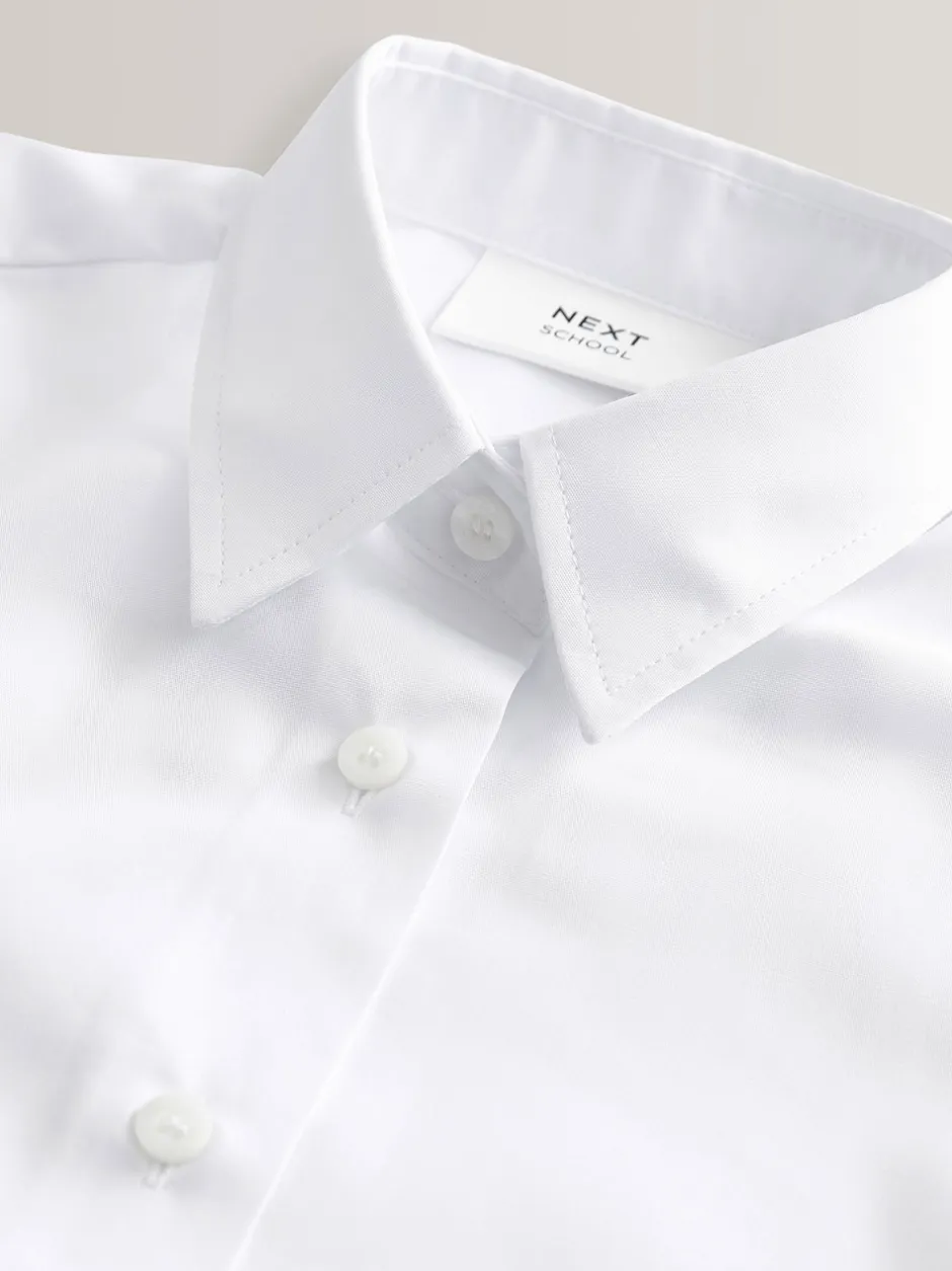 Next Blanc - Paquet de 2 chemises d'école à manches longues (3-18ans) Outlet