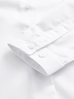 Next Blanc - Paquet de 2 chemises d'école à manches longues (3-18ans) Outlet