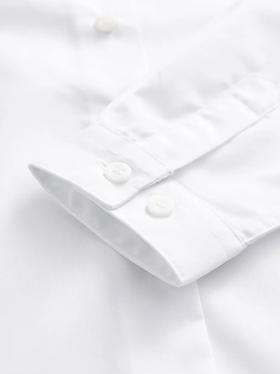 Next Blanc - Paquet de 2 chemises d'école à manches longues (3-18ans) Outlet