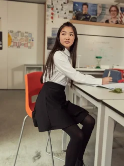 Next Blanc - Paquet de 2 chemises d'écolier à manches longues en coton riche extensible (3-18ans) Discount