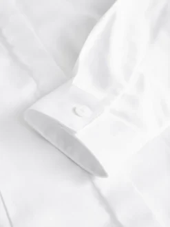 Next Blanc - Paquet de 2 chemises d'écolier à manches longues en coton riche extensible (3-18ans) Discount