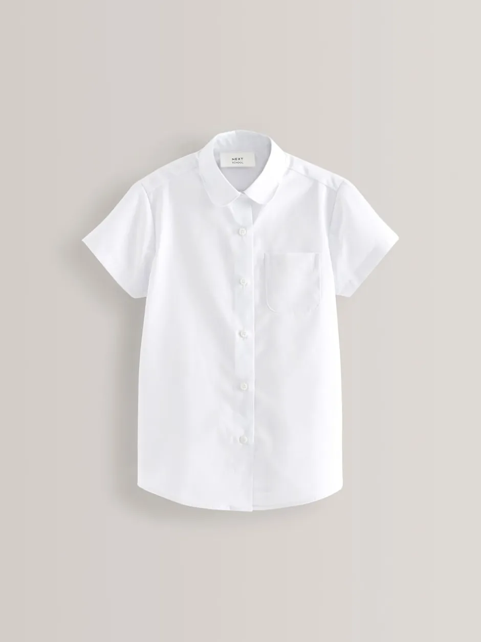 Next Blanc - Paquet de 2 Manches courtes Chemise d'écolier à col arrondi (3-16ans) Best