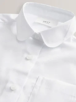 Next Blanc - Paquet de 2 Manches courtes Chemise d'écolier à col arrondi (3-16ans) Best