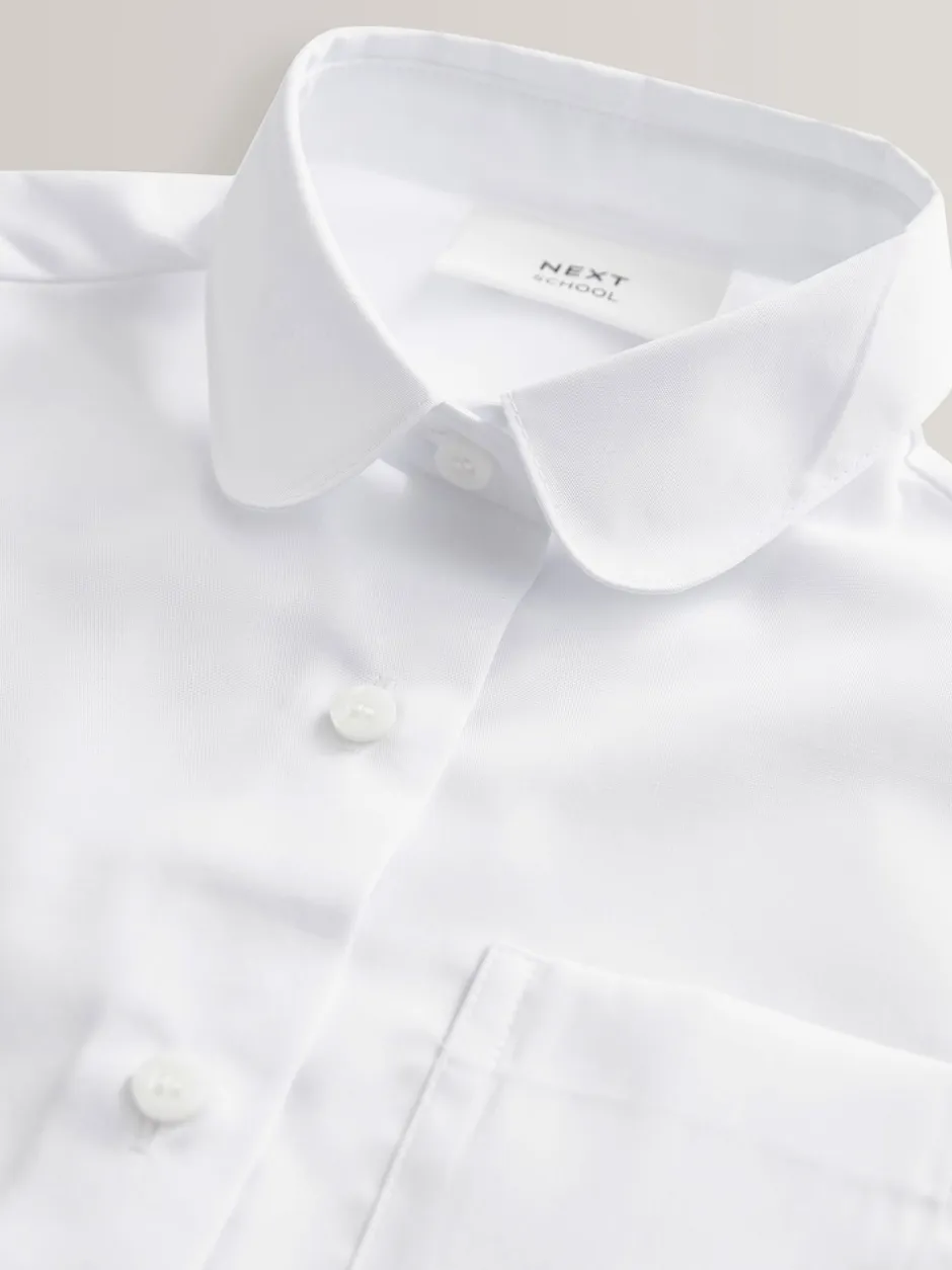 Next Blanc - Paquet de 2 Manches courtes Chemise d'écolier à col arrondi (3-16ans) Best