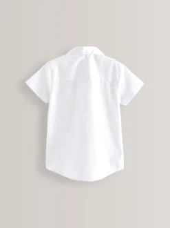 Next Blanc - Paquet de 2 Manches courtes Revere School Collar Shirts (3-17ans) Online