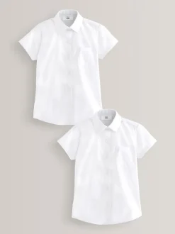 Next Blanc - 2{Paquet de chemises scolaires Manches courtes (3-18ans) Best