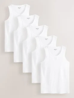 Next Blanc - Paquet de gilets à côtes 5