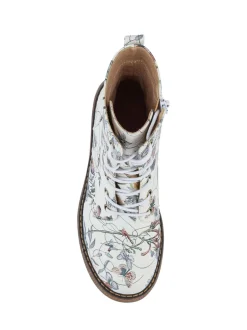 Pavers Blanc - Bottes À lacets Fleuri Clearance