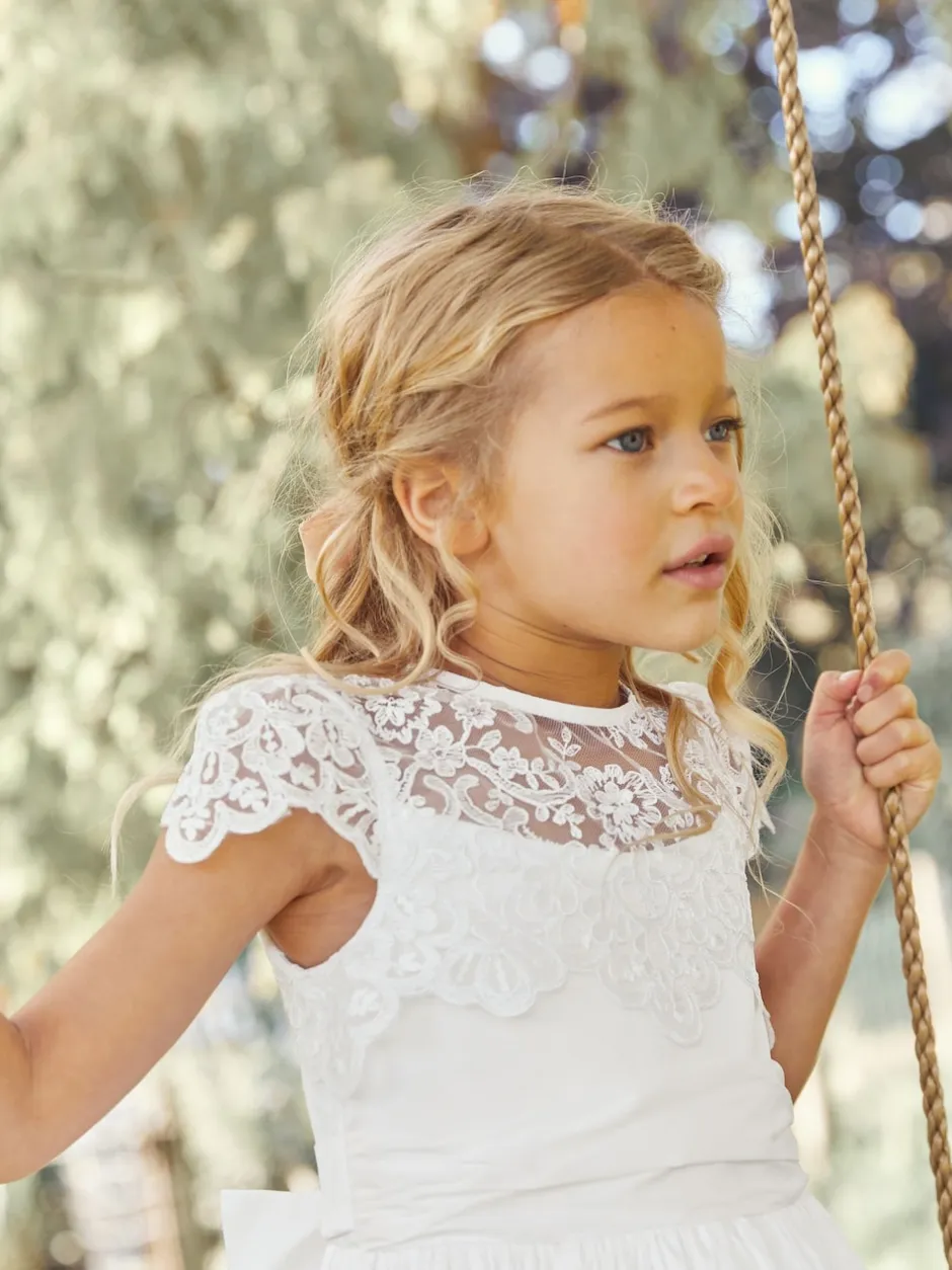 Next Blanc - Peignoir à corsage en dentelle pour jeunes filles (3-16ans) Hot