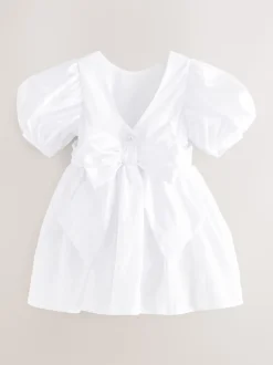 Next Blanc - Peignoir Flower Girls en taffetas Noeud (3mois-8ans) Best