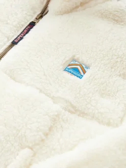 Superdry - Polaire quart zippée Blanc Sale
