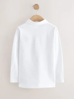 Next Blanc - Polo à manches longues pour l'école, lot de 2 (3-16ans) Hot