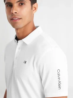 Calvin Klein Golf - Polo Uni Blanc Online