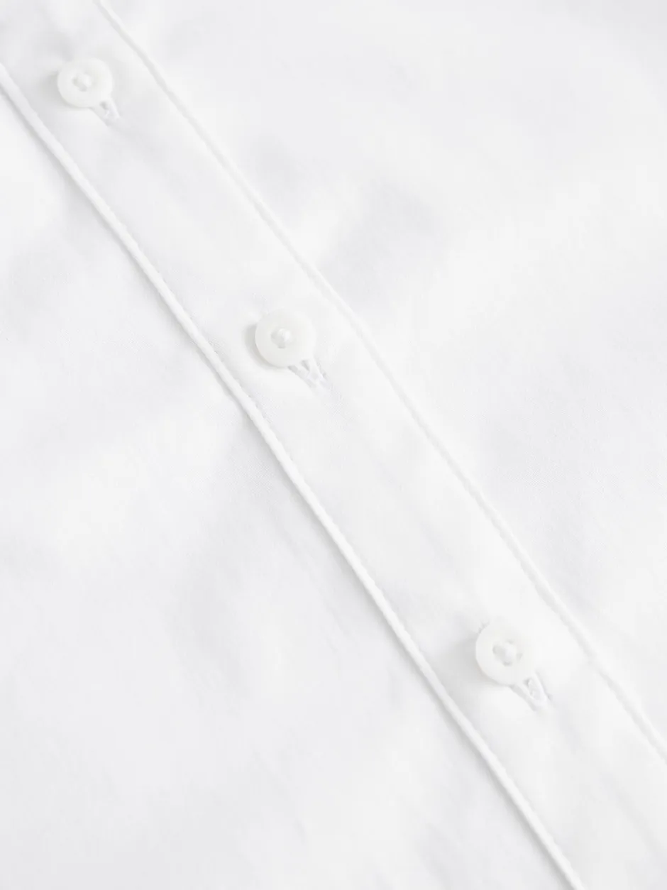 Next Blanc - Premium Cotton Rich Frill Col School Chemisiers (3-14yrs) Clearance