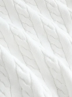 Next - Pull à col rond en maille torsadée (3-16ans) Blanc Online