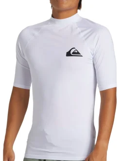 Quiksilver Blanc - Rash gilet UPF50 à manches courtes Hot