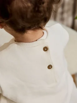 Next Blanc - Robe Bébé Twofer en maille (0mois à2ans) Clearance
