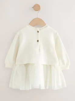 Next Blanc - Robe Bébé Twofer en maille (0mois à2ans) Clearance