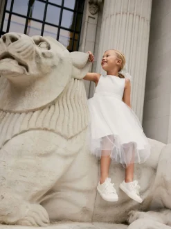 Next Blanc - Robe Nœud pour Fille Fleurie (3mths-16yrs) Best