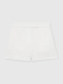 Reiss Blanc - Short Fawn Lin Whipstitch Short Online