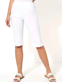 Roman - Short stretch longueur genoux Blanc Online