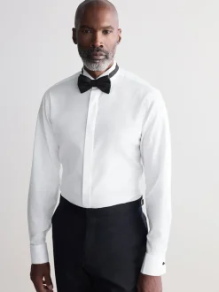 Next Blanc - Signature Coton égyptien Chemises et cravates Nœud de soie