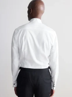 Next Blanc - Signature Coton égyptien Chemises et cravates Nœud de soie